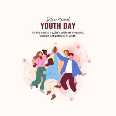 Youth Day quote design template with inspiring message