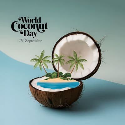 Coconut recipe and food post design for World Coconut Day