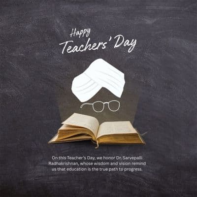 Teachers’ Day greeting card style social media post template