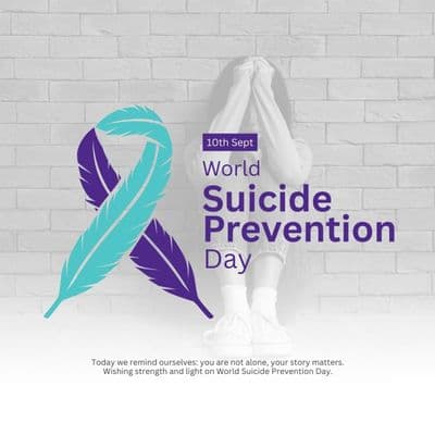 Educational awareness post template for World Suicide Prevention Day