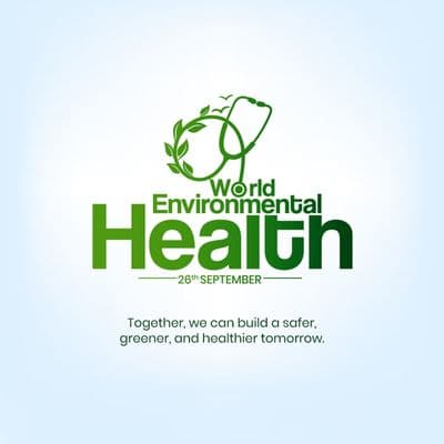 Inspirational eco quote post design for World Environmental Health Day