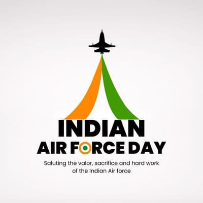 Indian Air Force Day creative poster social media post template