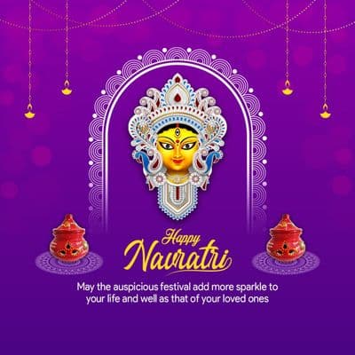 Navaratri Garba and event invitation social media post template