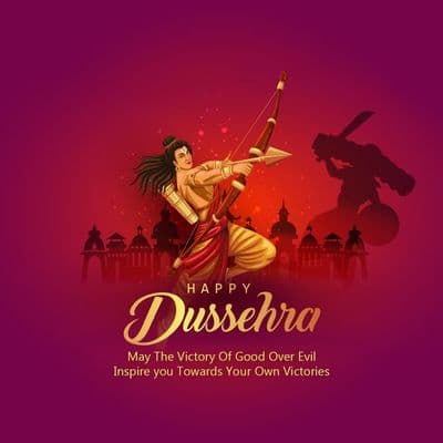 Dussehra business promotion social media post design template