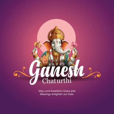 Ganesh Visarjan farewell social media post design template