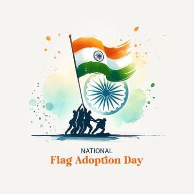 Elegant Indian Flag Day social media post template with tricolor and Ashoka Chakra