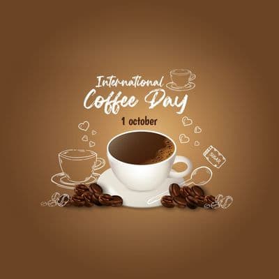 International Coffee Day celebration social media template design