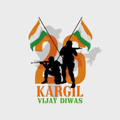 Campaign-style Kargil Vijay Diwas template with multiple layout options and patriotic quote