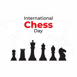 Social media promo template for chess tournament on World Chess Day
