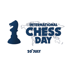 Social media post template with chess board and strategy icons