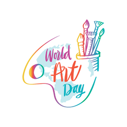 Social media design promoting digital art and modern creativity on World Art Day – AiFlexa