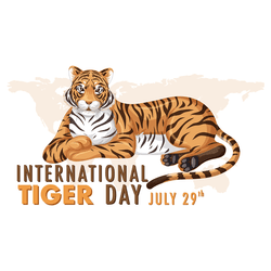 Bold tiger graphic post with vibrant colors and claws