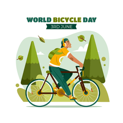 Inspirational World Bicycle Day social media post design