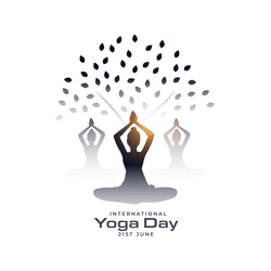 Inspiring International Day of Yoga social media post design