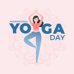 International Day of Yoga social media post design promoting wellness