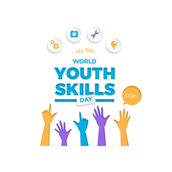 Modern creative design for World Youth Skills Day social media post