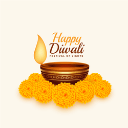 Modern Diwali post design for businesses with festive elements
