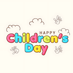 Children’s Day social media post with joyful kids and colorful balloons