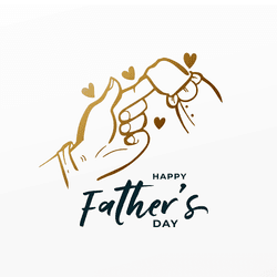Happy Father's Day PNG with Typography and Heart Elements - Free Download