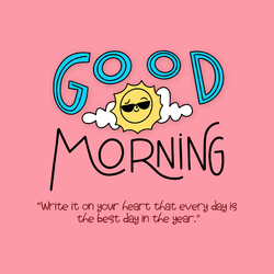 Cheerful good morning quotes social media post with bright colors and uplifting design