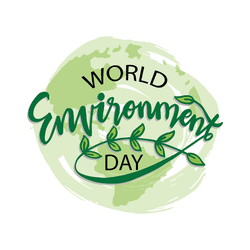 Minimalist World Environment Day social media post template with eco design