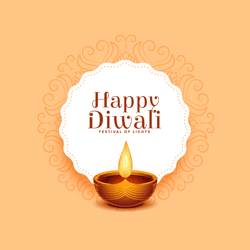 Diwali post template with diyas, rangoli, and festive lights