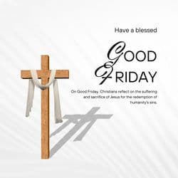 Minimalist Good Friday design template with soft tones and symbolic elements – AiFlexa