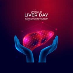 World Liver Day social media post template promoting liver health and awareness – AiFlexa