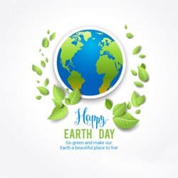 Youth-friendly Earth Day post design featuring cartoon earth, students, and plant growth visuals – AiFlexa