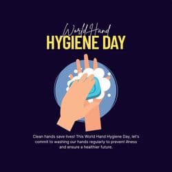 Clean and modern Hygiene Day social media post template with hygiene icons and awareness visuals by AiFlexa