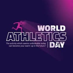 Modern Athelite Day social media design template by AiFlexa