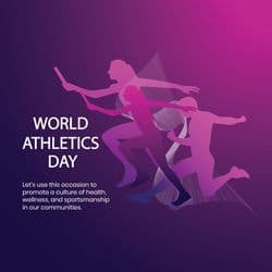 Creative Athlete Day post design template by AiFlexa for businesses and individuals to share sports celebration greetings on social media.