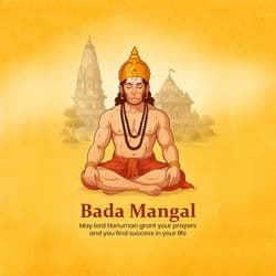 AiFlexa Digital Poster Design for Happy Bada Mangal Celebration