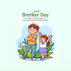 Happy Brother’s Day Greeting Card Design by AiFlexa