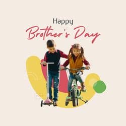 Happy Brother’s Day Greeting Card Design by AiFlexa