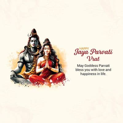 Traditional woman with kalash and sacred thread worshipping during vrat