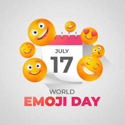 Party emoji with confetti, thumbs up, and happy faces all around