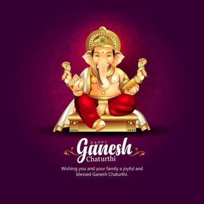 Ganesh Chaturthi wishes and greetings social media template