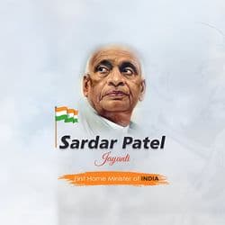 Sardar Vallabhbhai Patel Jayanti motivational quotes post design