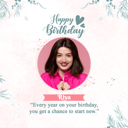 Bright and colorful Happy Birthday social media post template designed by AiFlexa