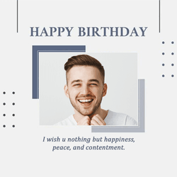 Bright and colorful Happy Birthday social media post template design