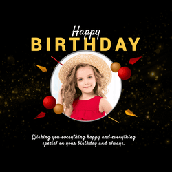 Stylish and modern Happy Birthday social media post template design